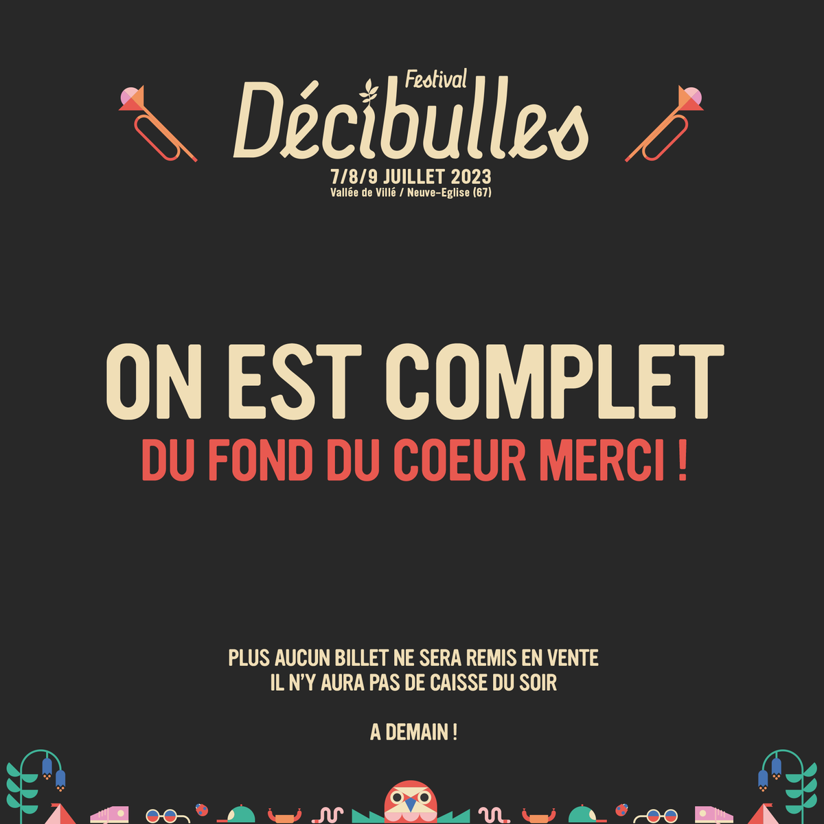 Le festival est complet !
Merci ❤️

A demain !