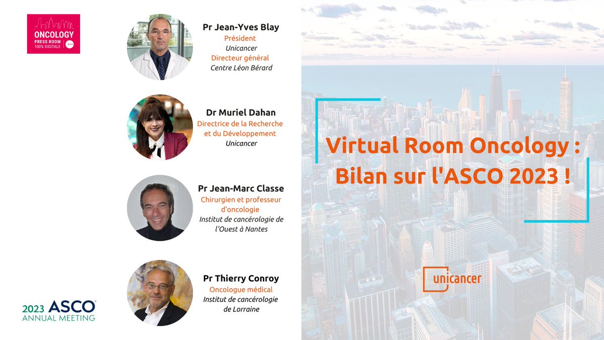 📌 Replay de la seconde virtual room pour faire un bilan de l'#ASCO avec le Pr @jeanyvesblay, le Dr @dahan15572157, le Pr Jean-Marc Classe et le Pr Thierry Convoy 👉 bit.ly/3ITzZyR