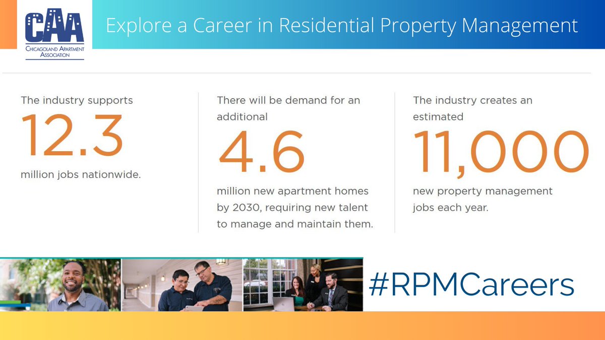 CAAPTS's tweet photo. There is a growing demand for residential property management (RPM) professionals. Now, more than ever, the industry needs talented, hard-working individuals to help build strong communities.
https://t.co/VIVFjXNJS9 #RPMCareers https://t.co/XDIvvf9MoL