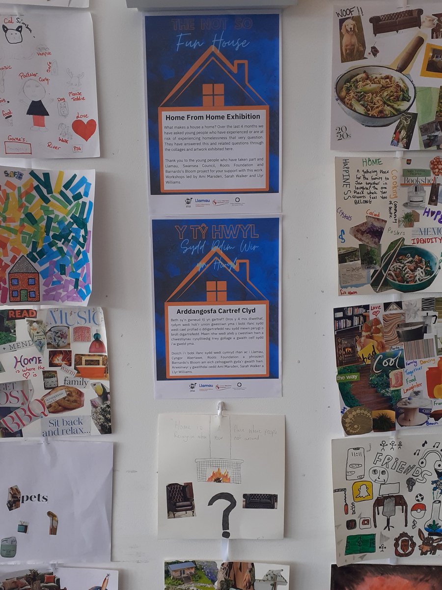 LlamauUK's tweet photo. What makes a house a home?
This was asked to the young people taking part in the #notsofunhouse who have all either experienced or been at risk of homelessness and over the past 4 months, they have created an incredible collage wall to illustrate what a home means to them. https://t.co/ADLy6Ow2RN