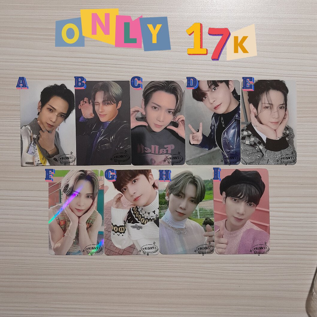 CLEARANCE SALE‼️
WTS / WANT TO SELL photocard ATEEZ 
 
- price : 17k/ea  
- good condi / DM for more detail
- inc. pack / boleh keep event 🍊  

📷 : wts ateez photocard pc  yeosang wooyoung jongho 포카 양도 에이티즈