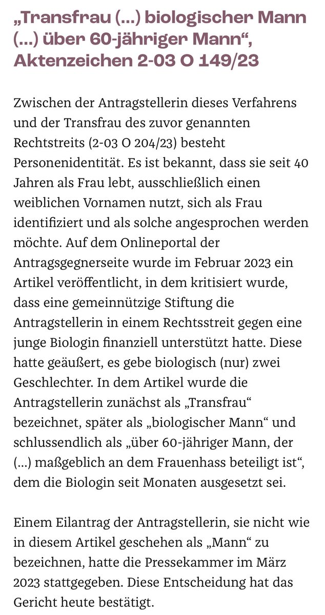 Zis_for_Trans's tweet photo. Ein toller Erfolg für @JankaKluge und alle trans Menschen in DE!
Das LG Frankfurt hat heute bestätigt, dass Beleidigungen & bösartige Verweise auf den früheren Geschlechtseintrag unzulässig sind. Die Berufung von #Reichelt & #Basad ist gescheitert. ✊🏳️⚧️
https://t.co/KsglHqrIbT https://t.co/AQuAT6FF8G