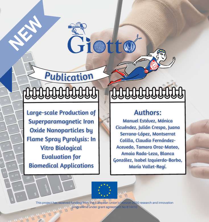 📚🔬 New Publication Alert! The GIOTTO Project's latest Scientific Breakthrough! 🔬📚
🎉🌍🔬 Titled "Large-scale Production of Superparamagnetic Iron Oxide Nanoparticles by Flame Spray Pyrolysis: In Vitro Biological Evaluation for Biomedical Applications" 
bit.ly/3PL9AqV