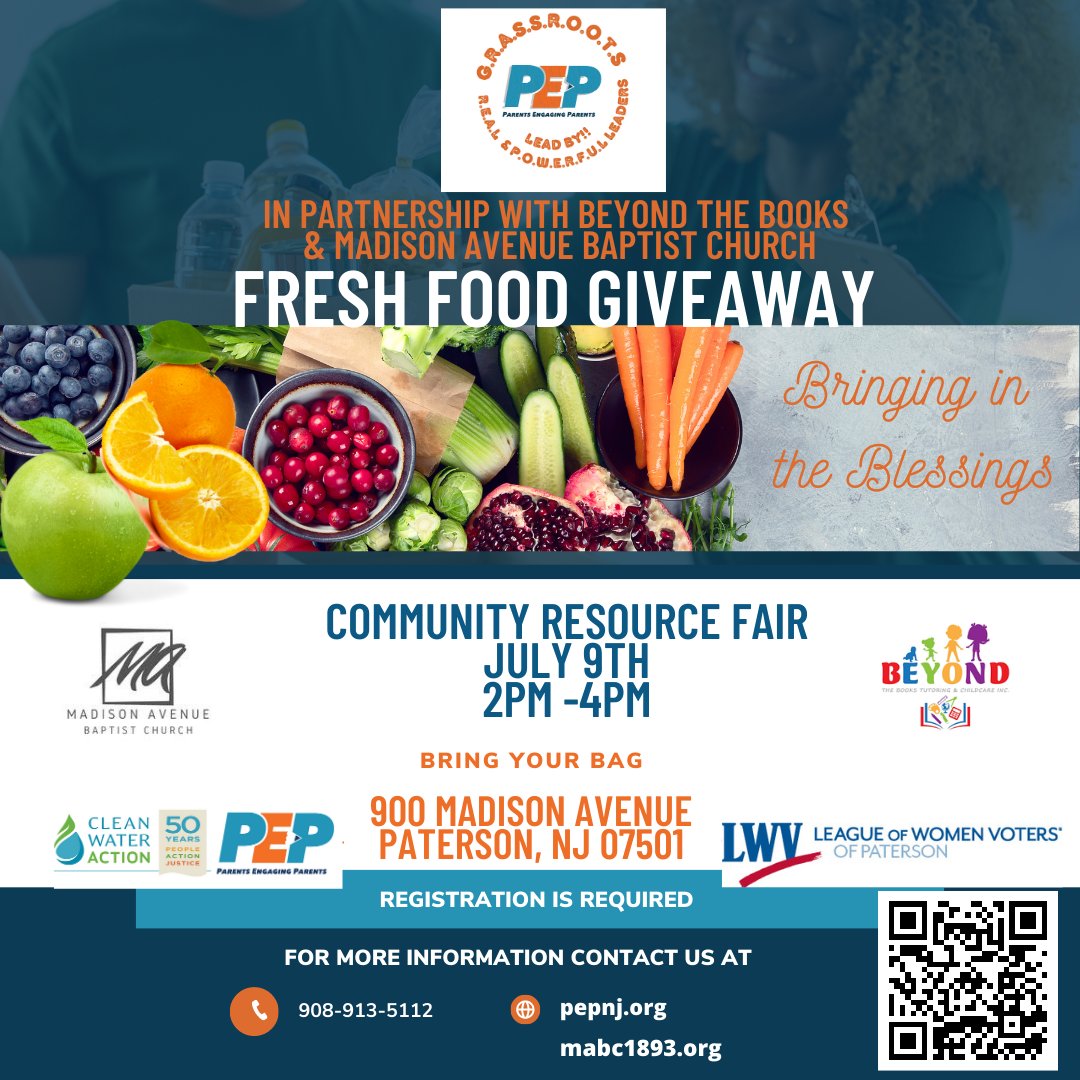 abfrazier's tweet photo. This week register for PEPNJ's Community Resource Fair July 9th @MadisonAvenueBaptistChurch Paterson! Tap the link to register ==> https://t.co/VSr703gHDc  #GRASSROOTS  #PEPNJ  #CWA #BTB #MABC #LWV https://t.co/FPFWKiYwWz