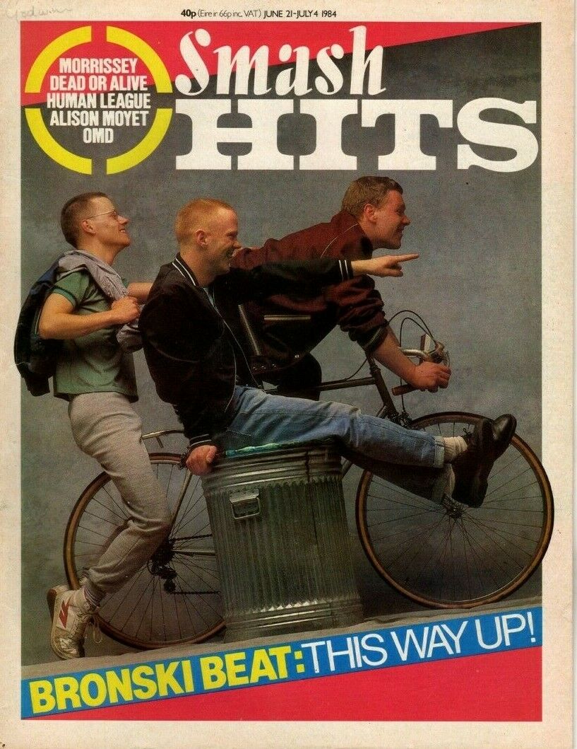 Bronski Beat on the cover of Smash Hits in July 1984, when #SmalltownBoy was hitting its peak on the charts. 🚲👉❤️ Did anyone buy this edition?

📸 Eric Watson

#bronskibeat #smashhits #throwback