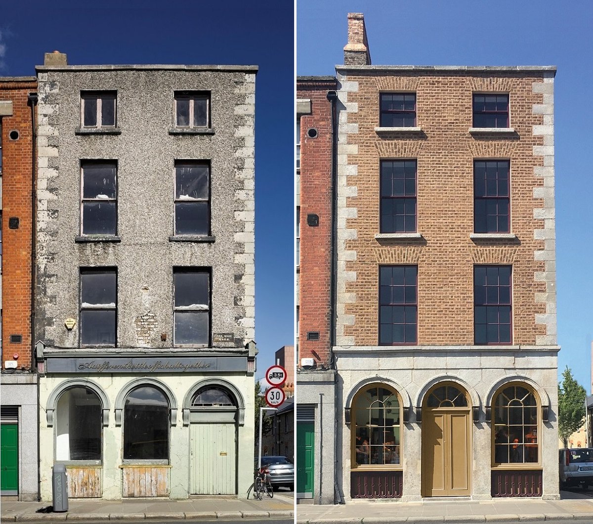 Before + After restoration - the 1840s shop in #18Ormond Quay Upper.

Make time to visit us tomorrow, Friday 7th July 2023, for our weekly Friday Open Day, admission only €5. Learn about the history of the building and explore the upper floors. No booking required! 

10.30am-6pm
