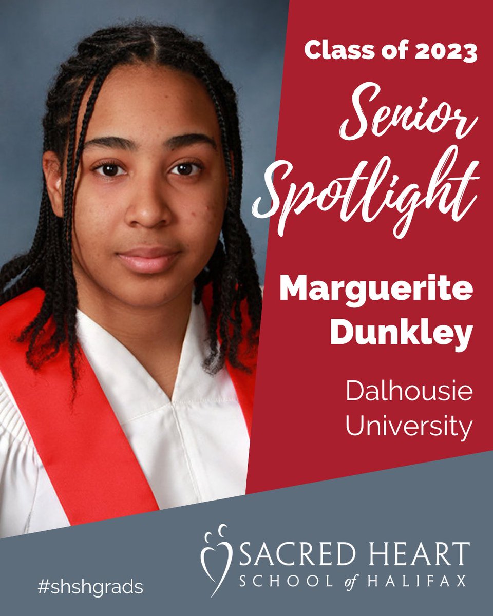 Congratulations to Marguerite Dunkley, our grad of the day, who is headed to @DalhousieU this fall to study Science and Engineering! Marguerite worked hard during high school, and we’re impressed with her dedication which we know will serve her well in the future. #shshgrads