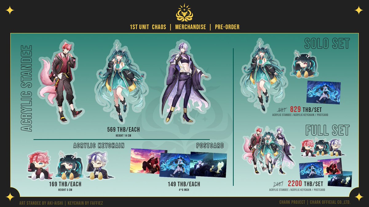 CharkProject's tweet photo. 📍Pre-Order : สินค้า Debut Unit Chaos | Chark Project
Neris🐉 | Copper🐕 | Fartear🐙
ได้ตั้งแต่วันนี้ - 2 สิงหาคม 2566 เวลา 23.59 น.
▼สั่งจองได้ที่▼
https://t.co/PTof8jpGBi
❗️โปรโมชั่น❗️
ส่งฟรี !! สำหรับออเดอร์ที่สั่ง Solo Set และ Full Set
#CharkProject https://t.co/o55NJlKTA9