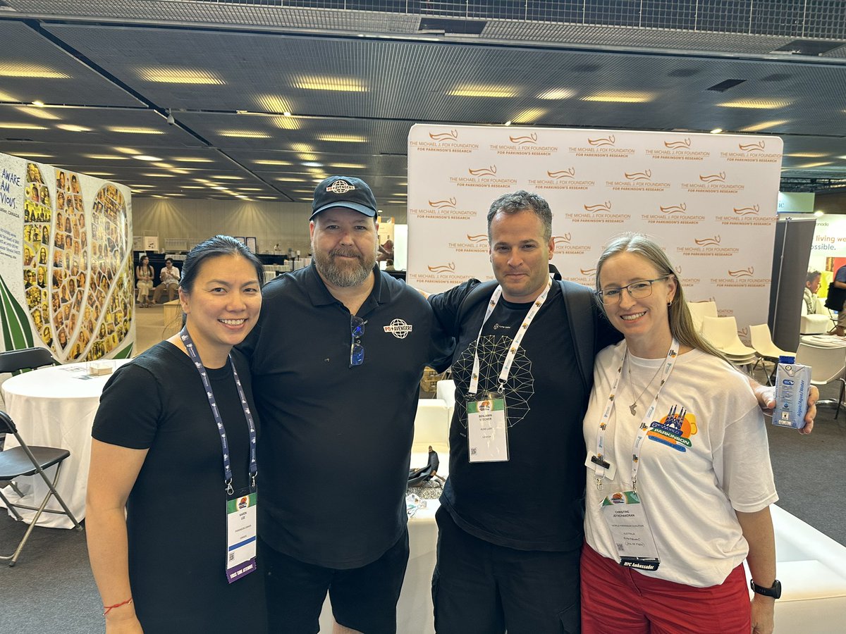 The best part of <a href="/WorldPDCongress/">WPC 2026</a> is meeting <a href="/Giffordtweet/">Larry Gifford</a> <a href="/Neuronologist1/">Benjamin Stecher</a> <a href="/christinejeya/">Handstand for Parkinson's</a> in person for the first time!