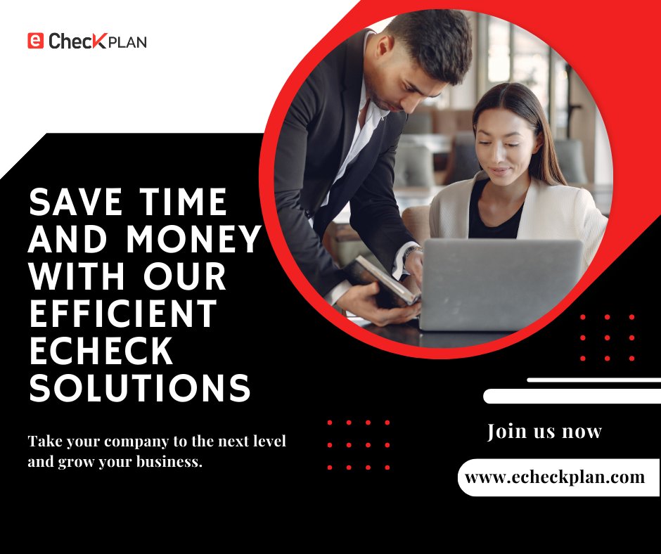 eCheckPlan's tweet photo. Save time and money with our efficient eCheck solutions. Our innovative system allows you to process payments electronically, eliminating the need for paper checks and manual processing.
https://t.co/SEkvBT2NXz
#echeckpayment #merchantservices #echeck https://t.co/MPfva9VHad