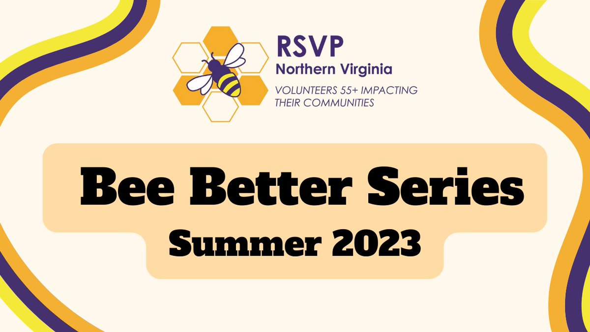 RSVPNorthernVA's tweet photo. Bee Better Presentation
Time: Jul 17, 2023 11:00am
'Talk About It' session with some of our local partners that support emergency preparedness responses throughout the Fairfax County area. 
Below is the meeting link- click it on the day of to join us!
https://t.co/16Pmqkl2Jn https://t.co/HDFgTibBMJ