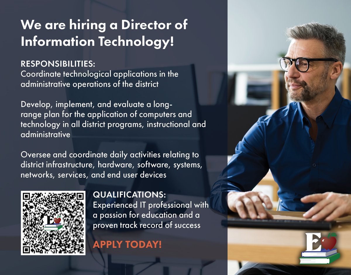 EdmondSchools's tweet photo. #epsleads #oklahomajobs #ITJobs https://t.co/Y1dXAiTDSS