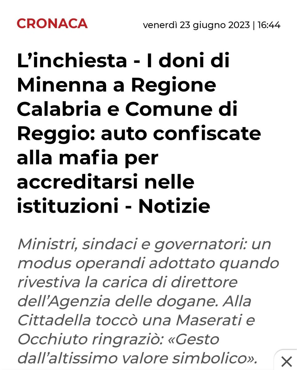 INGFiore2's tweet photo. #Santanchè prestava la #Maserati ai Carabinieri, #Minenna la regalava alla regione Calabria! https://t.co/lUSOT1nOoj