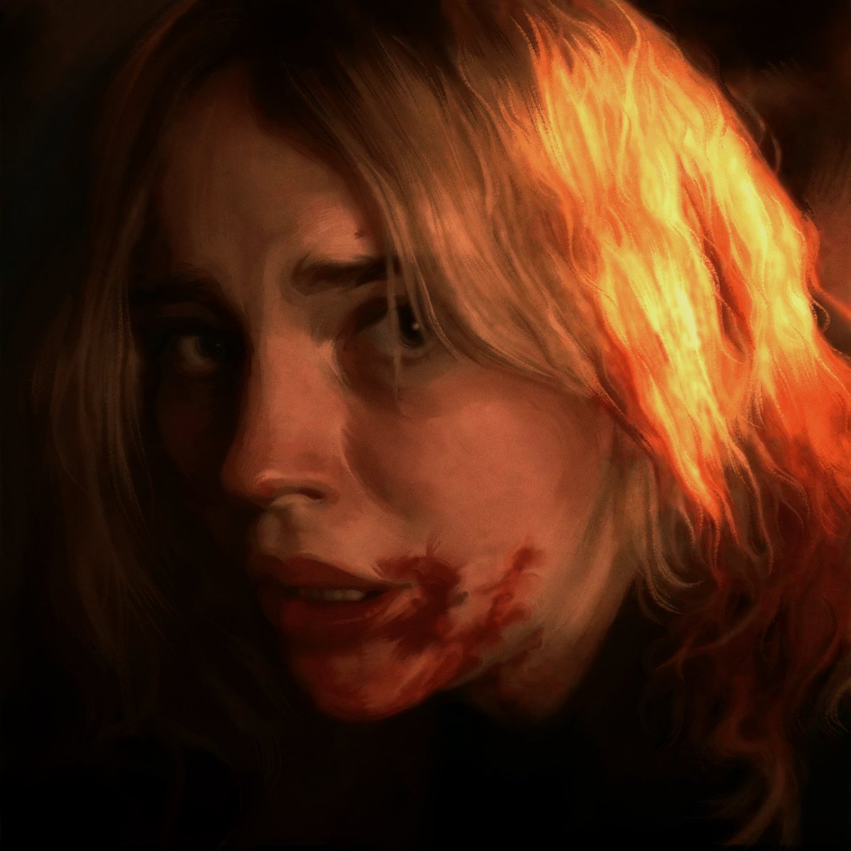 dykevampyre's tweet photo. finally finished this painting of Nat I've been working on! #YellowJackets https://t.co/Noc6NHteHn