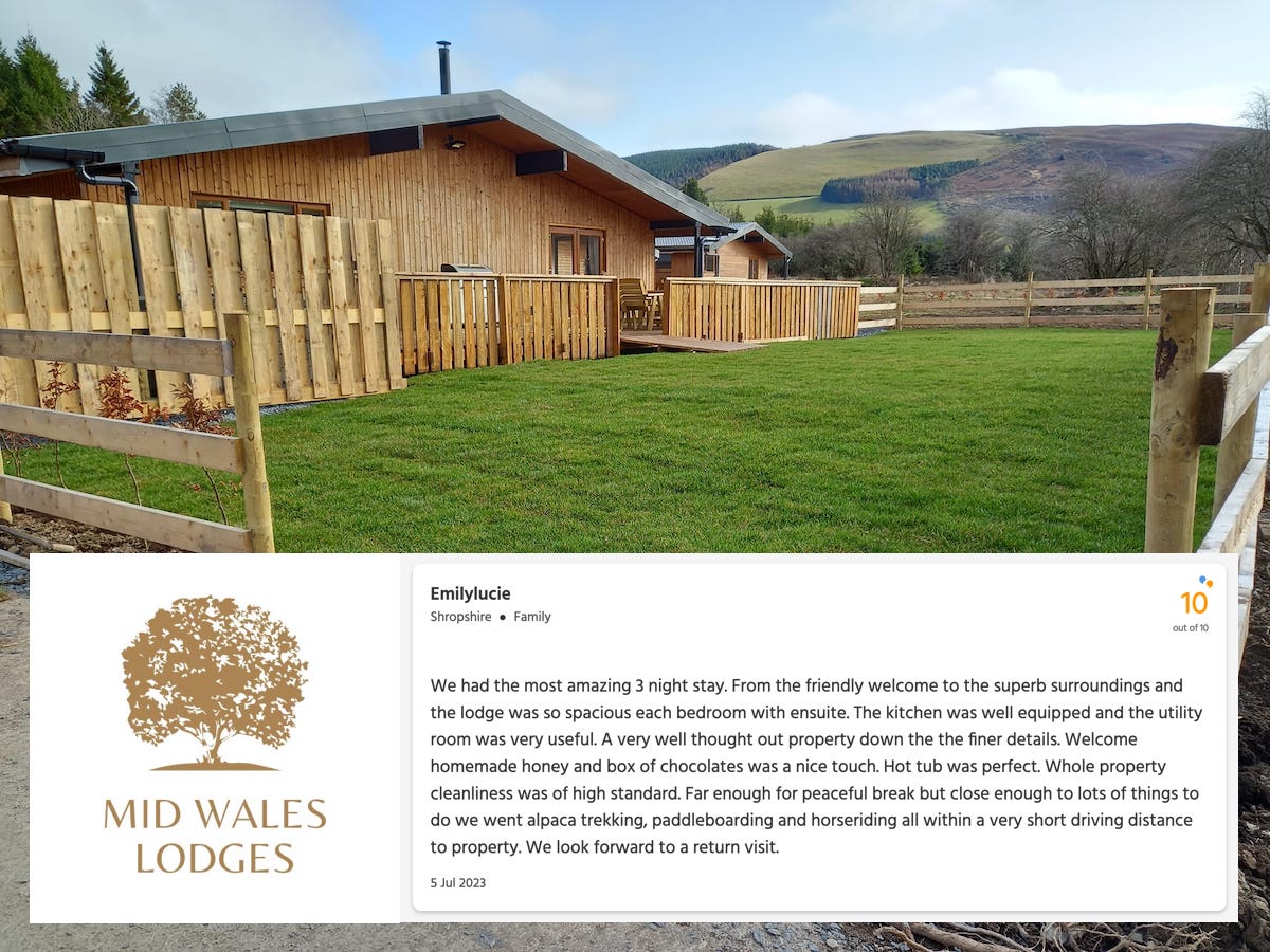 midwaleslodges's tweet photo. Very pleased to receive another lovely review on Hawthorn Lodge! https://t.co/oG8tScL4pU #lodgeswithhottubs #midwaleslodges #5star #fullaccessibility #midwales https://t.co/XTx7gbSiyl