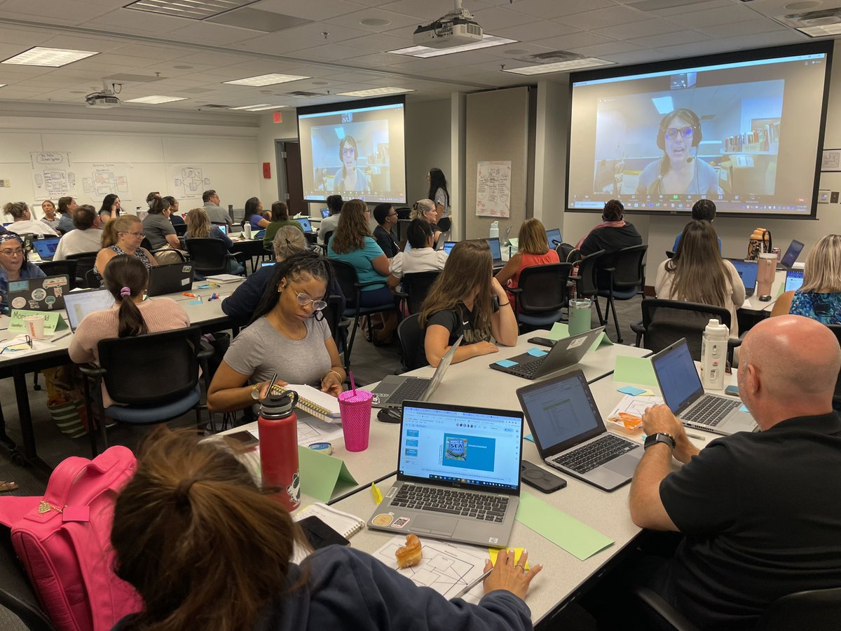 kirsten_m's tweet photo. Summer learning teachers get ready for the #youngscholars - Central office staff juggling multiple trainings using tech and hybrid workshopping to get ready for a great summer!! @fcpsaap https://t.co/Dzlo6PrB1r