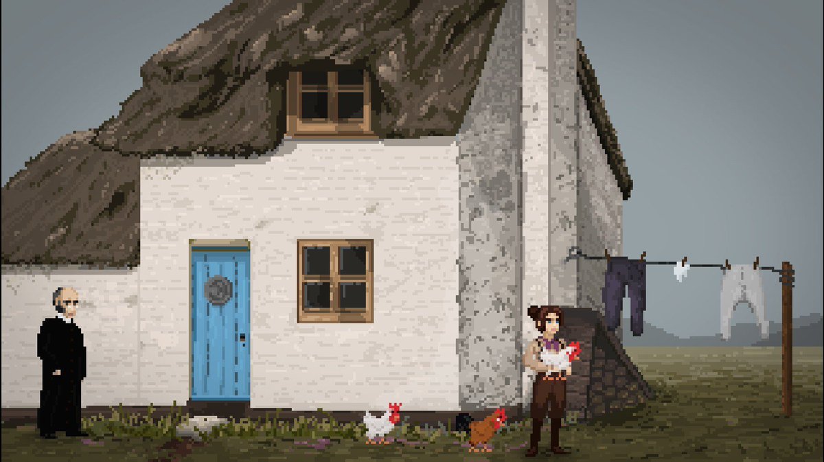 shaunaitcheson's tweet photo. We made a folk horror adventure game inspired by movies such as The Wicker Man and the works of M.R. James, with a little pinch of Twin Peaks and Lovecraft.  The answers lie in the soil... https://t.co/1cQCWp5XPF