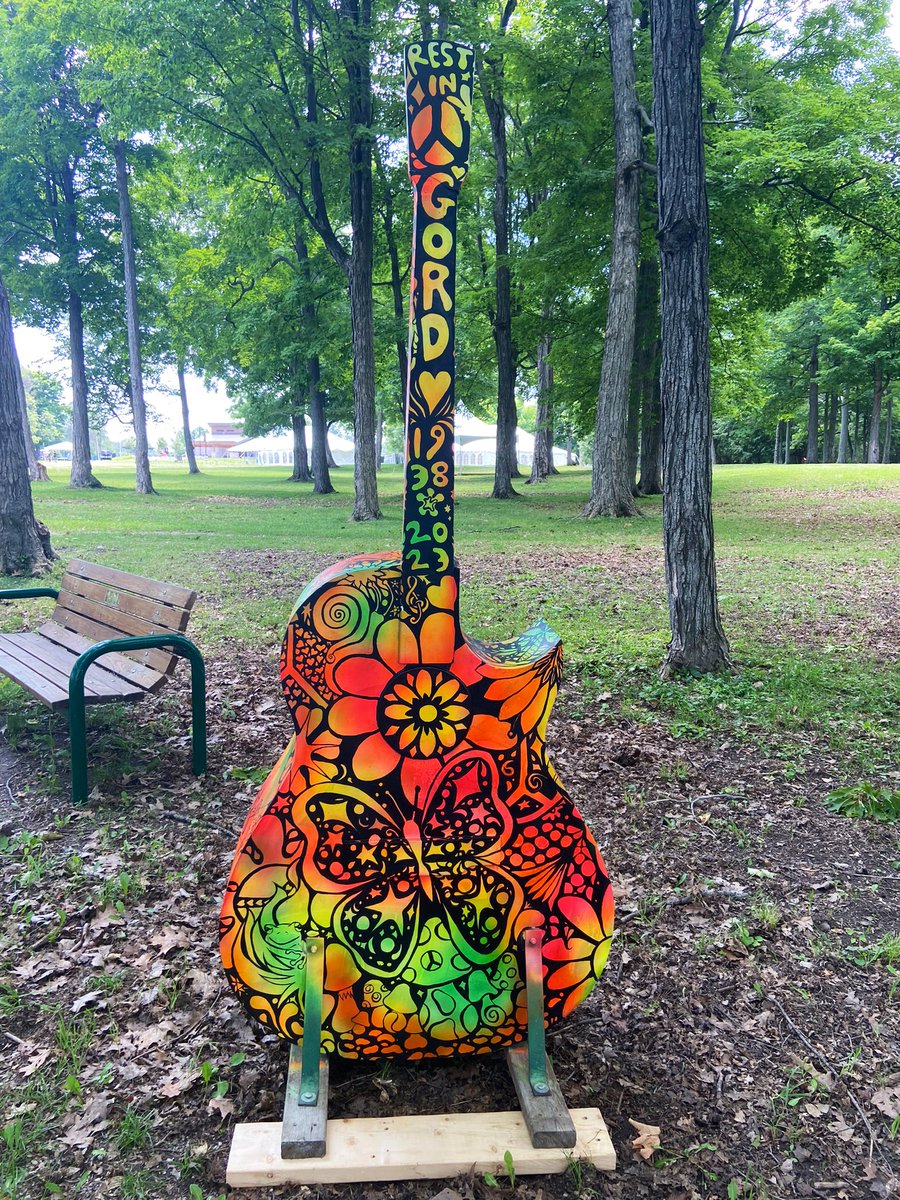 1 of 6 beautiful guitar sculptures that we have on display at @mariposafolk. Artist: Ann Zingg #RipGordonLightfoot