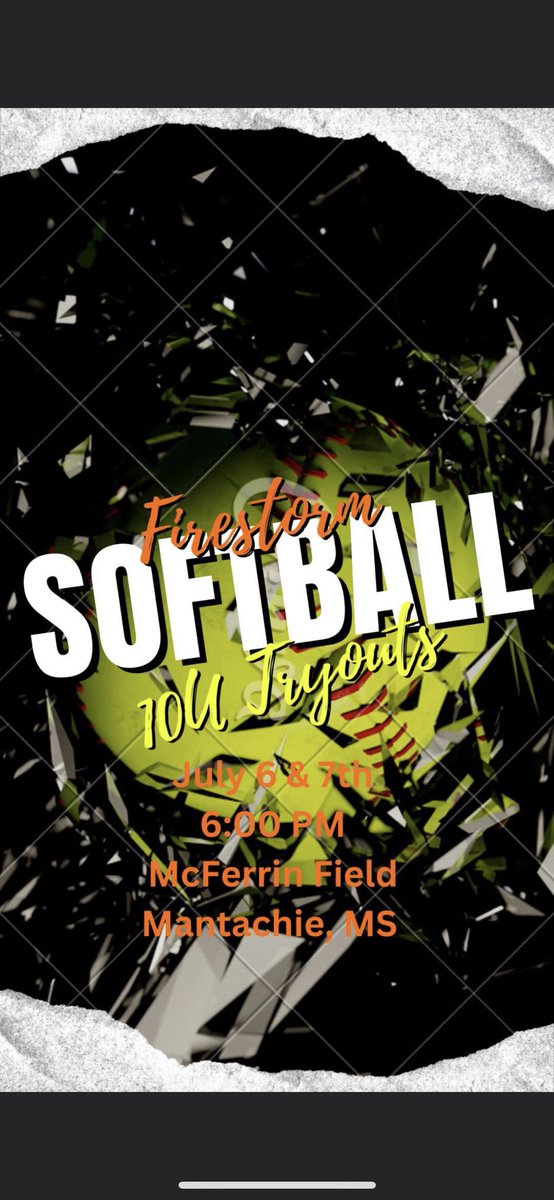 CoachCox32's tweet photo. 10u softball tryouts tonight and tomorrow at 6:00. Please share. If you have questions, let me know. https://t.co/Qs01xaGYv0