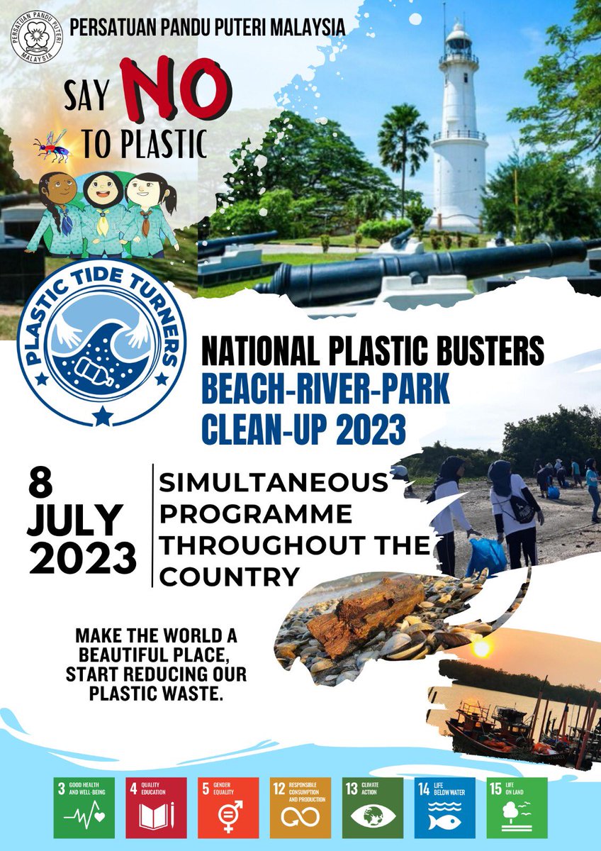 pputerimy's tweet photo. One More Day to National Plastic Buster Beach - River - Park Cleanup 2023

Get ready girls!

Make the world a beautiful place.

#BeDrasticSayNoToPlastic https://t.co/cufbpKYW98