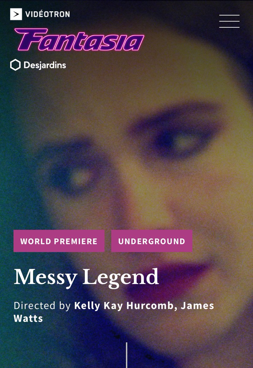 THRILLED to announce our latest short MESSY LEGEND will be screening at <a href="/FantasiaFest/">Fantasia International Film Festival</a> August 6th as part of the COLLECTIVE DELUSIONS short film program - what more could we possibly want?! Come see me be a fucking nightmare!