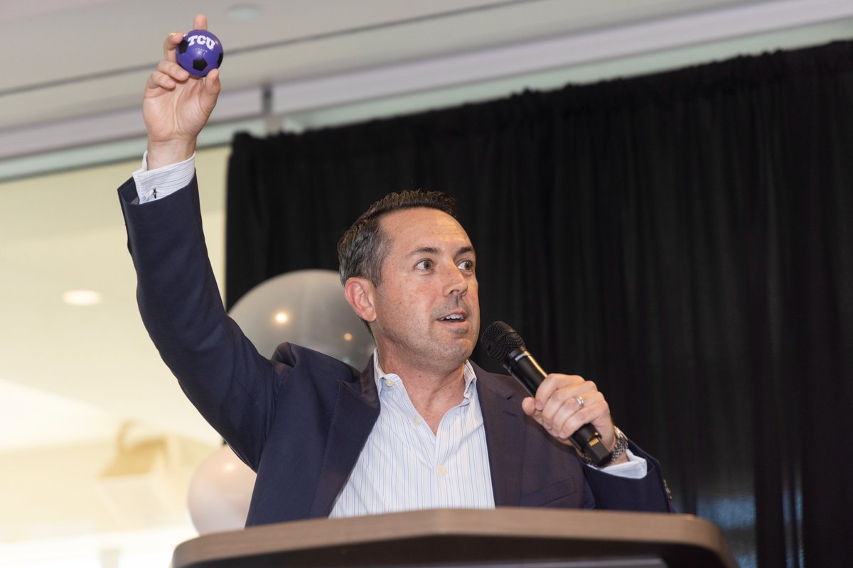 TCUSoccer's tweet photo. Reminder to get your tickets to the 2023 Soccer Kick Off party with host @KrisGutierrez ! #GoFrogs   

🗓️ July 27 - 6:30 PM - Legends Club  

🔗- https://t.co/JFftRXY05l https://t.co/eYYbgzS9sD