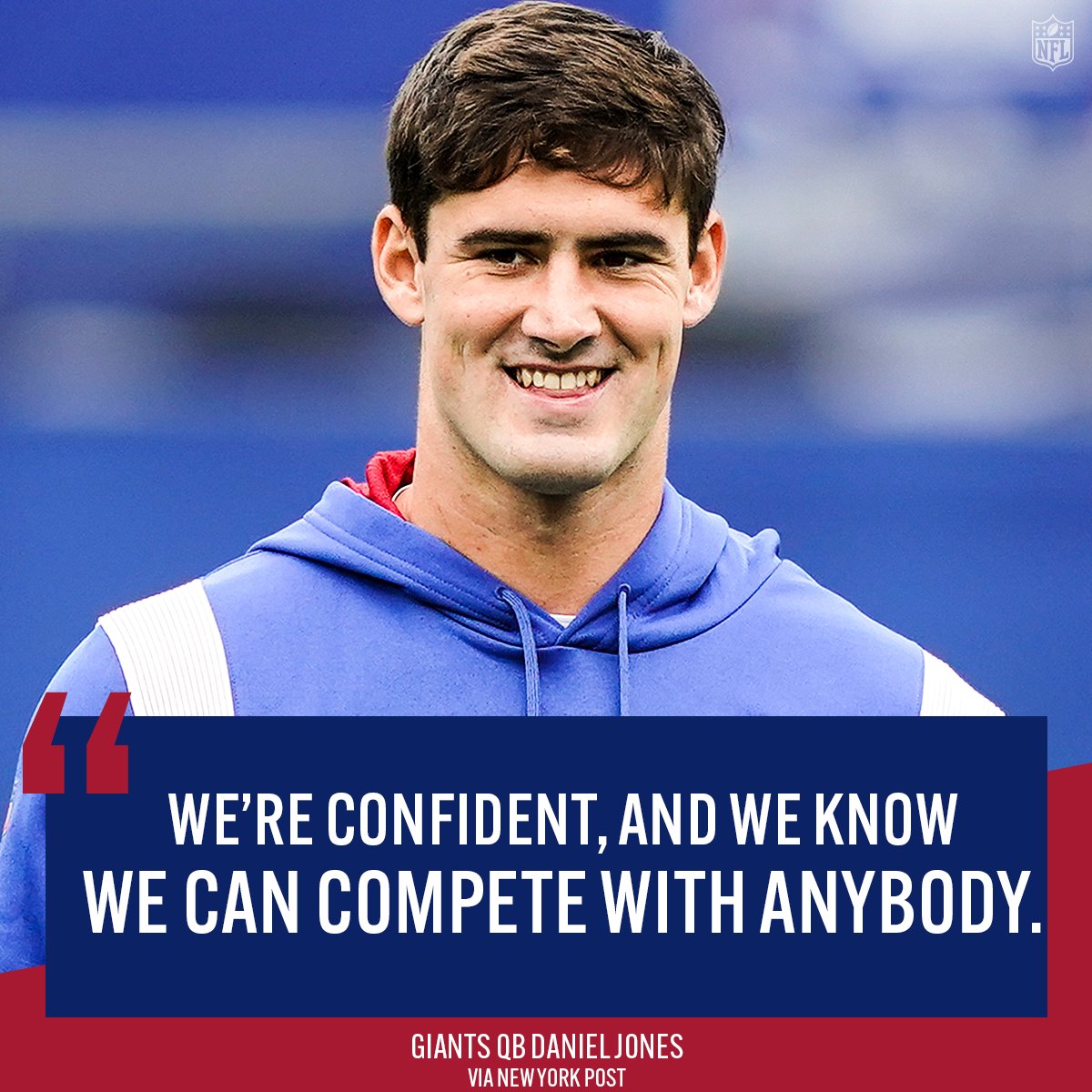 NFL's tweet photo. Here come the @Giants 👀 https://t.co/iz4AEIAiBG