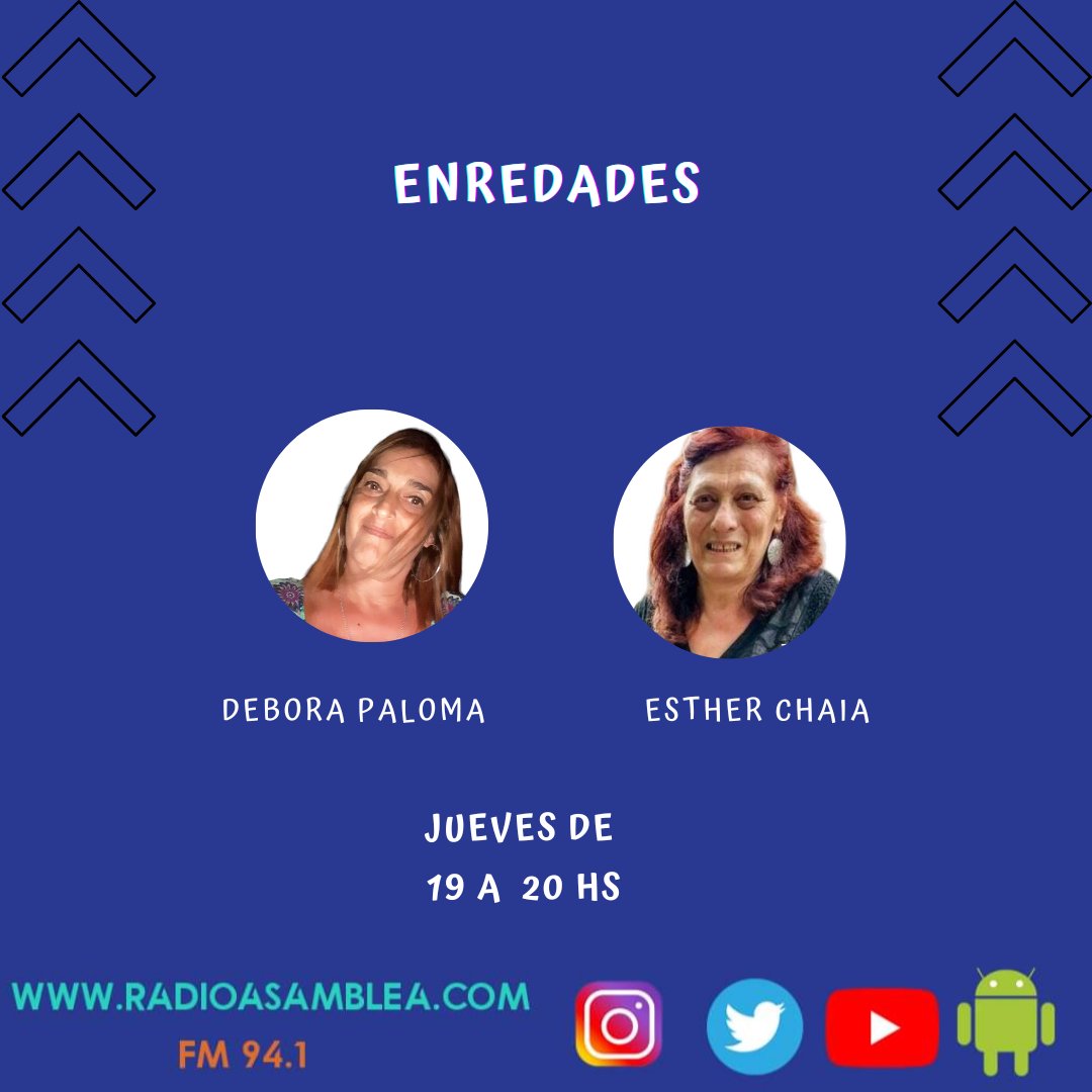 radioasamblea's tweet photo. Seguí prendido a Radio Asamblea porque ya llega #Enredades de 19 a 20 hs por #RadioAsamblea https://t.co/ZkZDz0QbCk https://t.co/VsOg4LuXUM