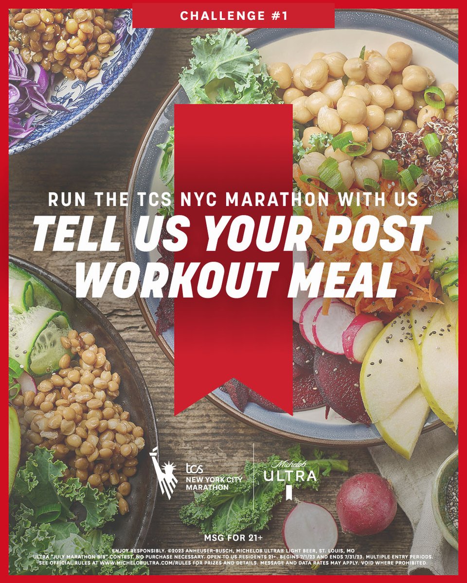 You could win a marathon bib, airfare, lodging, and training for the TCS New York City Marathon!​

​Challenge #1: Tell us what your post-workout meal is with #ULTRAMarathonContest, and keep an eye out for every July challenge for your chance to win! #TeamULTRA