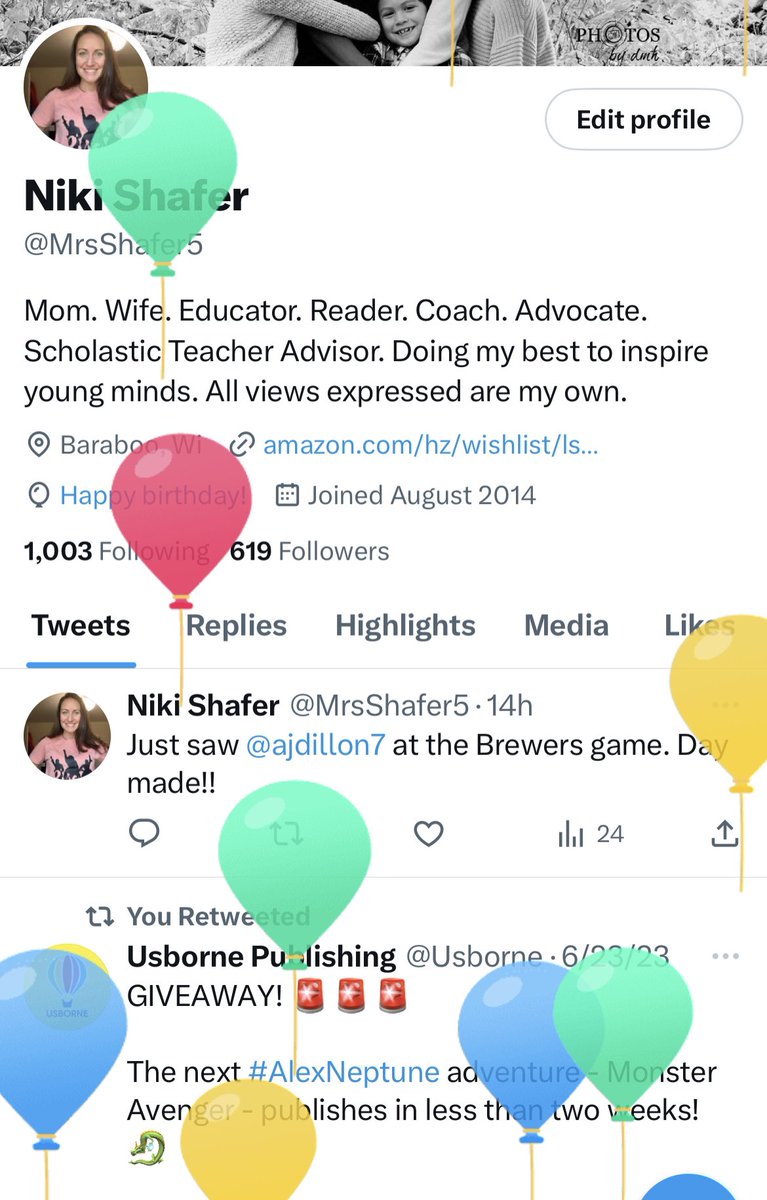 It’s my balloon day! 41 feels pretty good 😊