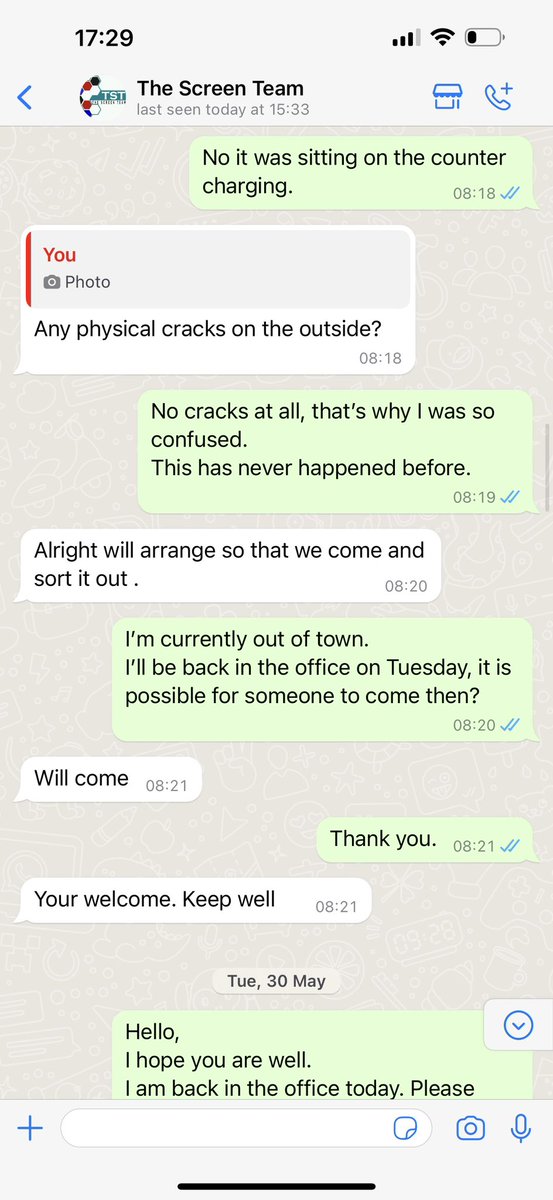 eleighsa's tweet photo. @TST_gauteng I am extremely disappointed in the service I have received from you. It has been 6 weeks with this ongoing issue. #thescreenteam #thescreenteampoorservice https://t.co/vPA6izIHAw