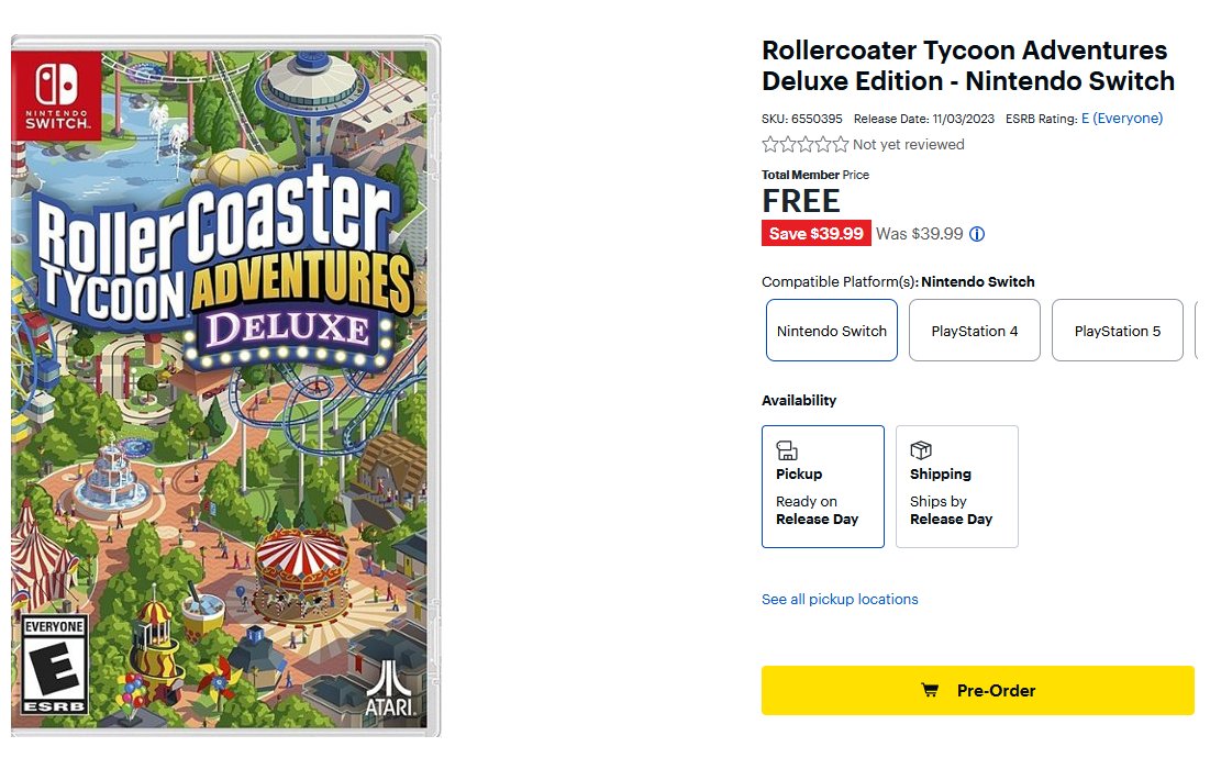 Rollercoater Tycoon Adventures Deluxe Edition Nintendo Switch - Best Buy
