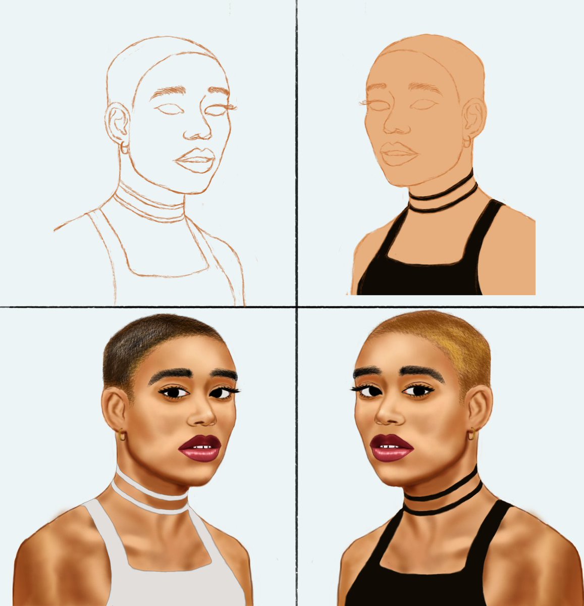sammyagbai's tweet photo. Slowly finding my way back to Art
#digitalart #artist #painting #digitaldrawing #blackart #blackartist #sketch #study #potraitstudy https://t.co/VdJ8xQqbaZ