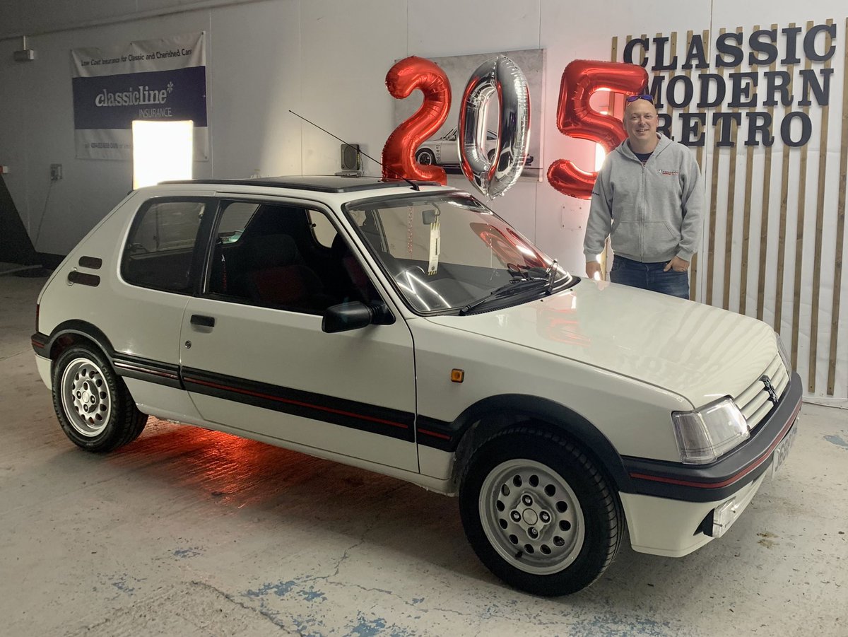 ChrisHDrives's tweet photo. Sorry @LindaJackson but the new one is not a patch on the original … here’s mine, owned it since I was 18… 23 years! #40ans205 #sacrenumero #bringbackthegti #205gti https://t.co/nrRIAdrHxn