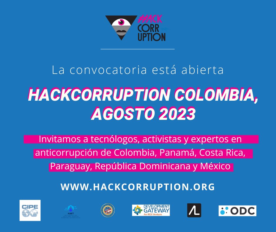 opendatacharter's tweet image. Buenas noticias: el deadline para enviar propuestas se extendió hasta el 10 de Julio.

Propuestas de #Colombia, #Panama, #CostaRica, #Paraguay, #RepDominicana, y #Mexico son elegibles y alentadas. Apliquen ahora: accountlab.typeform.com/hackcolombia