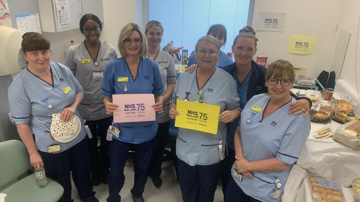 Staff in our Outpatients Department at Forth Valley Royal Hospital, came together to celebrate the 75th Anniversary of the NHS. We hope you had a lovely time