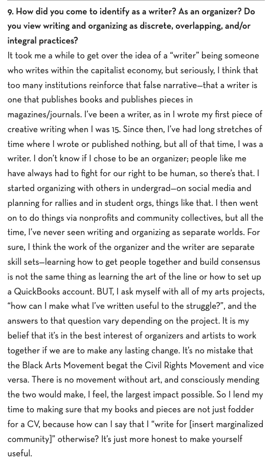 emilysyc's tweet photo. very honored to interview @earthtokb for the @PENworldvoices PEN Ten! here are their words on writing ∝ organizing // the interview in full: https://t.co/hMgbBrJmwk https://t.co/NwF1Ala1VW