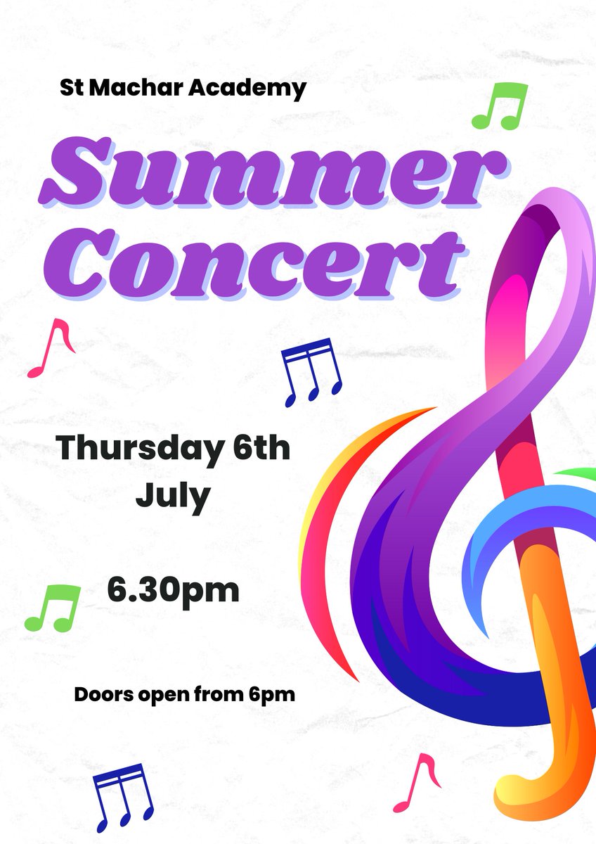 TeamDramusic's tweet photo. Come along at 6pm tonight to see our talented pupils perform at the St Machar Academy Summer Concert!😁🌞🎤🎼 https://t.co/qDAAKQeLNe