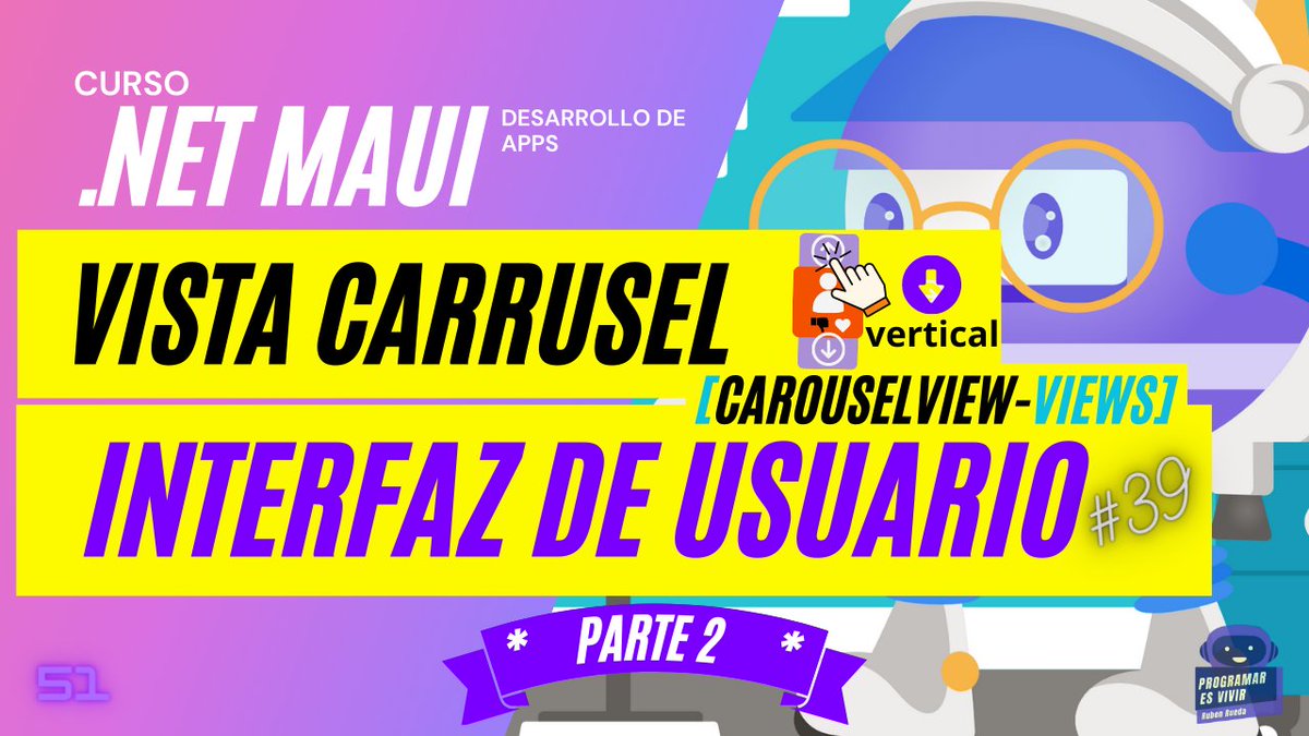 RubenDarioRued7's tweet photo. Continuamos Con la segunda parte del control #CarouselView de #dotnetmaui donde tocamos todo el tema correspondiente al #diseño --#layout
Tutorial:
https://t.co/CGDilukHQe https://t.co/I3jZTtRzhD