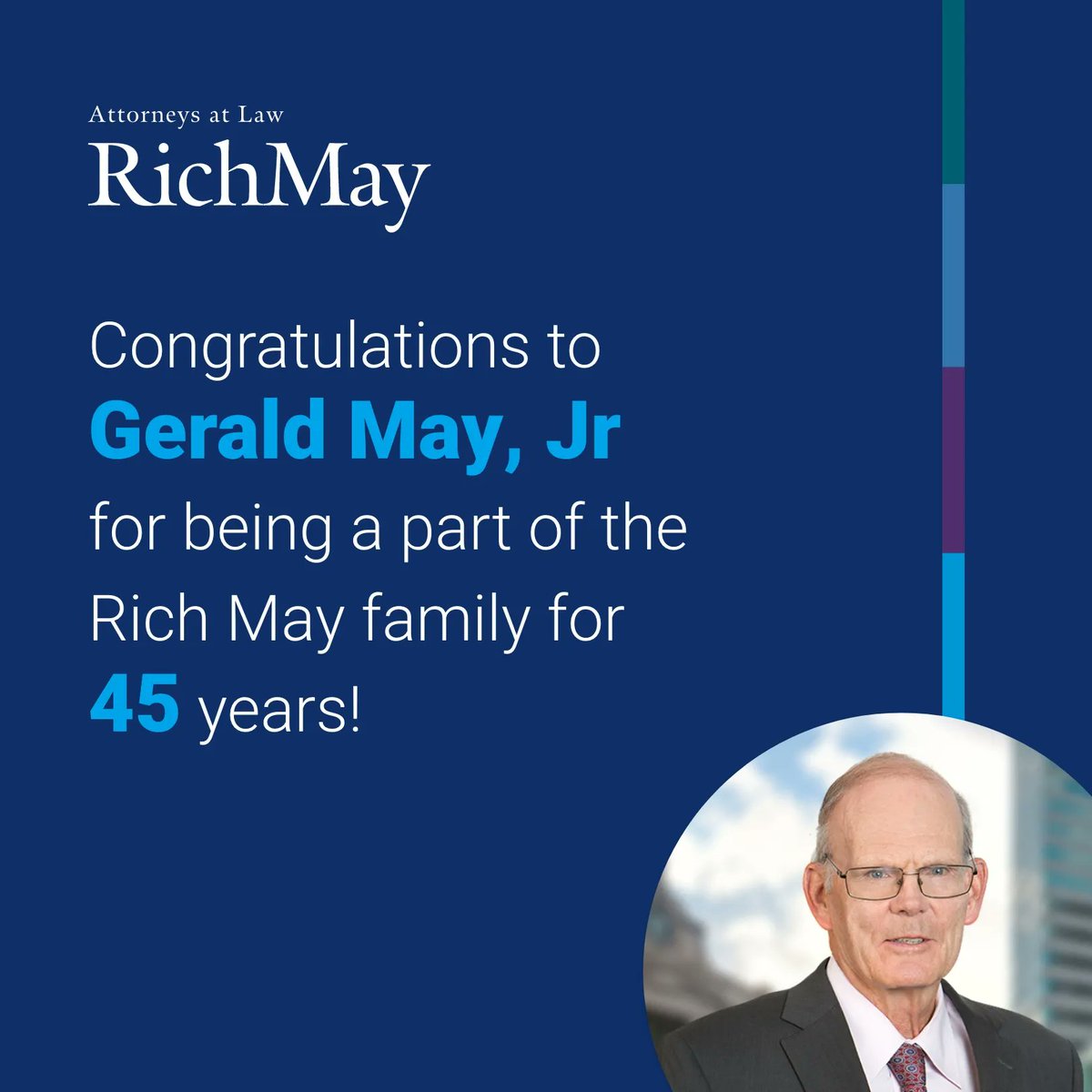 RichMayLaw's tweet image. Celebrating a Remarkable Milestone! Please join us in congratulating Jerry on this remarkable milestone! We applaud his achievements, commend his outstanding contributions, and express our gratitude for his enduring dedication to Rich May and the legal field. #Celebrating45Years
