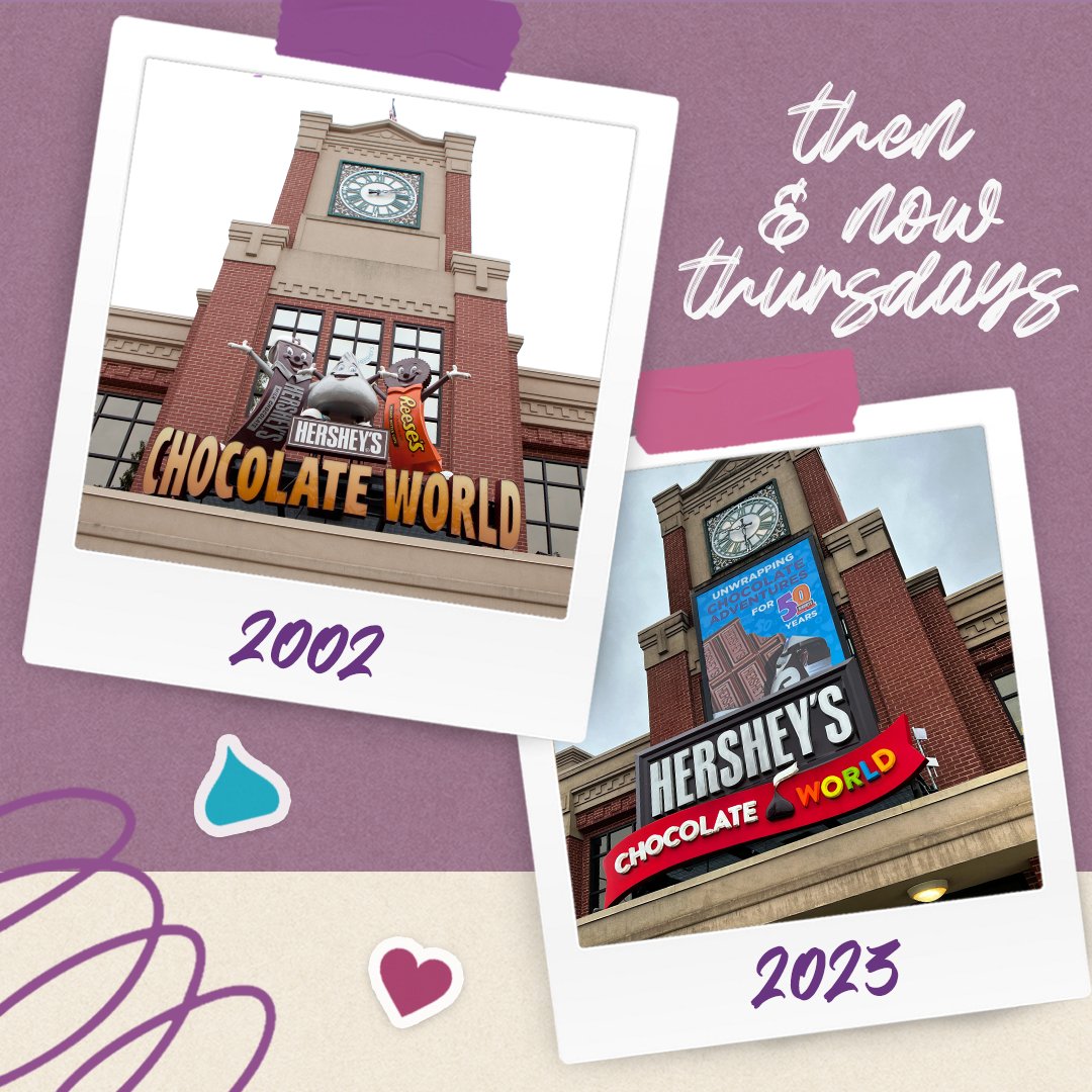 Introducing Then & Now Thursdays! We'll be throwing you back in time to show just how much Chocolate World has changed over the last 50 years 🍫 😊 📷