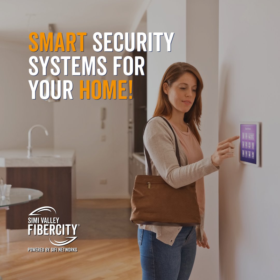 Secure your home with Simi Valley FiberCity®'s fiber network. Power your smart security systems with fast, reliable connectivity.  You'll have peace of mind knowing you're safely connected. #FiberNetwork #SmartSecurity #ConnectedHome