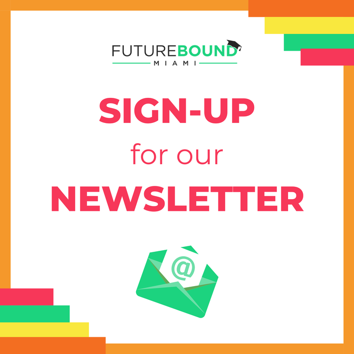 FutureBoundMIA's tweet photo. Don’t miss out on the latest updates about your child’s savings program, incentive announcements, financial resources, and more. Sign up for our #FutureBoundMiami newsletter TODAY! 📩

Register at: https://t.co/e3O3YMLzwP https://t.co/UrCMxNUOoN