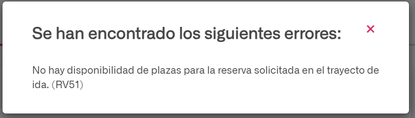 Carlangas_es's tweet photo. @Renfe llevo dos días intentando comprar un billete de tren y no para de salirme este mensaje en cualquier tren que quiera escoger. ¿Cuándo solucionareis el problema? https://t.co/slqrqG4L1Z