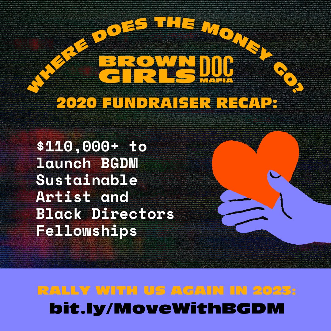 bgdocmafia's tweet photo. 3 years ago, you supported #GoFundBGDM and got us where we are today! Can you imagine what another $250,000 would do? 😱 

#MoveWithBGDM to help us reach our goal and show you believe in the power of BIPOC women and non-binary documentary professionals 🎥💖 https://t.co/zC0amvSESo