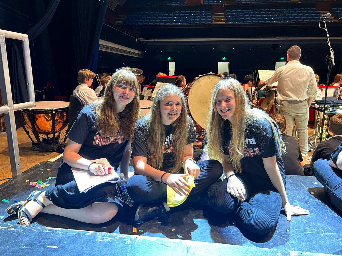 Our trio of talented singers ready for rehearsals with The Royal Marines Band for Night At The Musicals #CharacterInEducation #CVProud