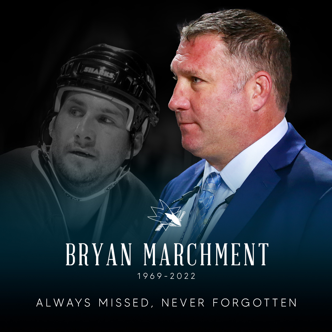 SanJoseSharks's tweet photo. One year ago the world lost Bryan Marchment.

We miss you every day, Mush 💙 https://t.co/kW8s3qs4uP