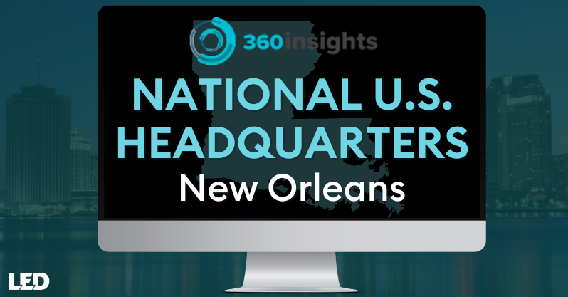 DE ➡️ LA

@360insights is making its home in the Crescent City, taking advantage of the state’s top-rated tech talent.

Learn more: bit.ly/3XDHgIY