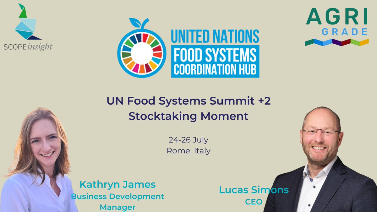 Will you be attending #UNFSS2023 hosted by @FoodSystems in a few weeks? 🌎🌍🌏 So will we! Keep an eye out for our CEO @Lucas_Simons and our Business Development Manager Kathryn James at the event! Let's work together to strengthen #FoodSystems!
