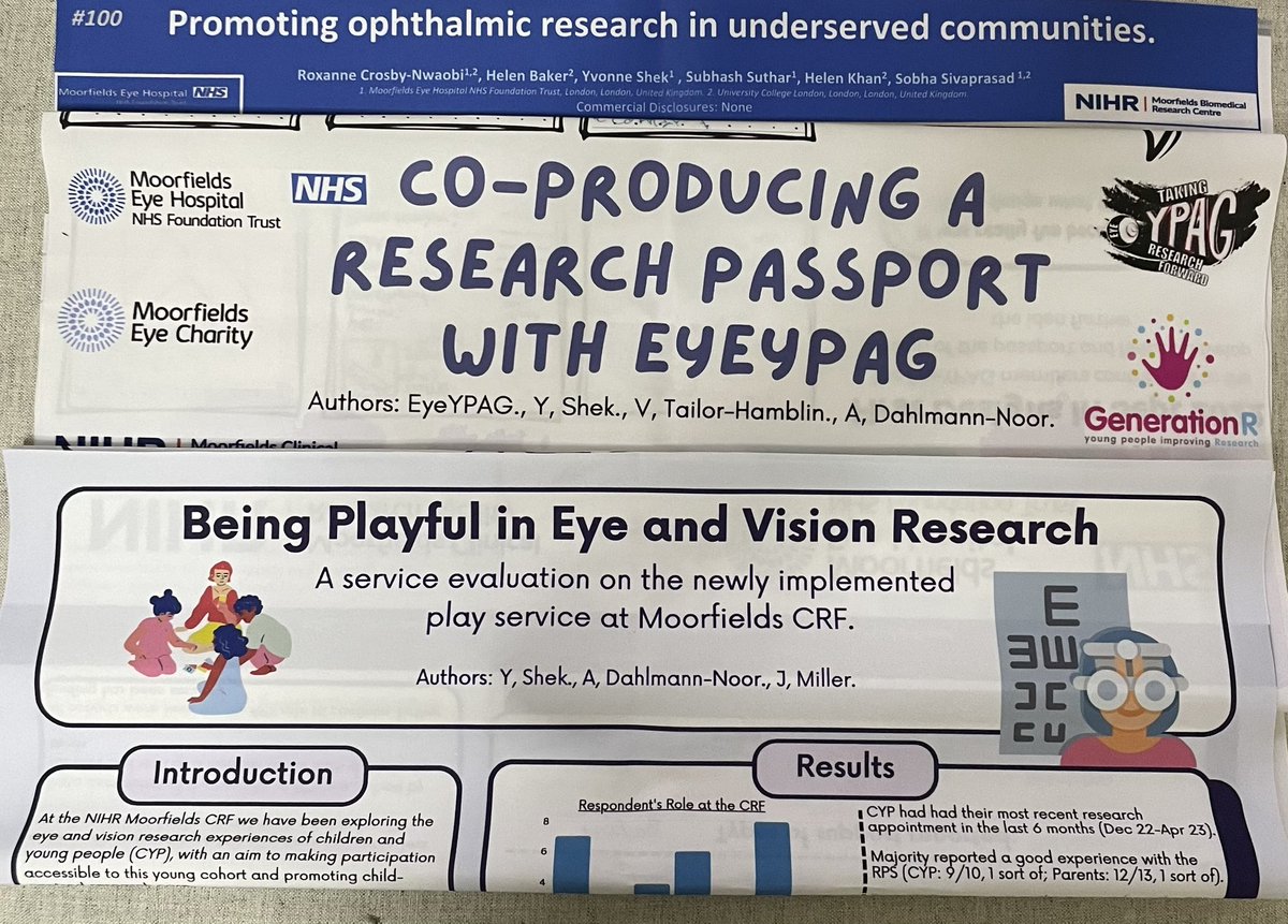 yvonneshek_ys's tweet photo. At the @NIHR_UKCRFN Conference 2023 in Notts today and tmr
Visit posters no. 100, 182, 187!
@CrosbyNwaobi #ROAM #playinhospital #CoProWeek23 #CRFConf23
@Moorfields @MoorfieldsBRC @EyeCharity @NIHRinvolvement @NIHRCRN_nthames @GenrYPAGs https://t.co/3yPIYwHSQG